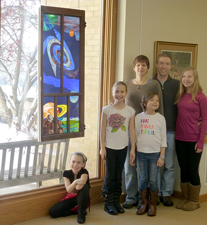 Stained glass at HWM